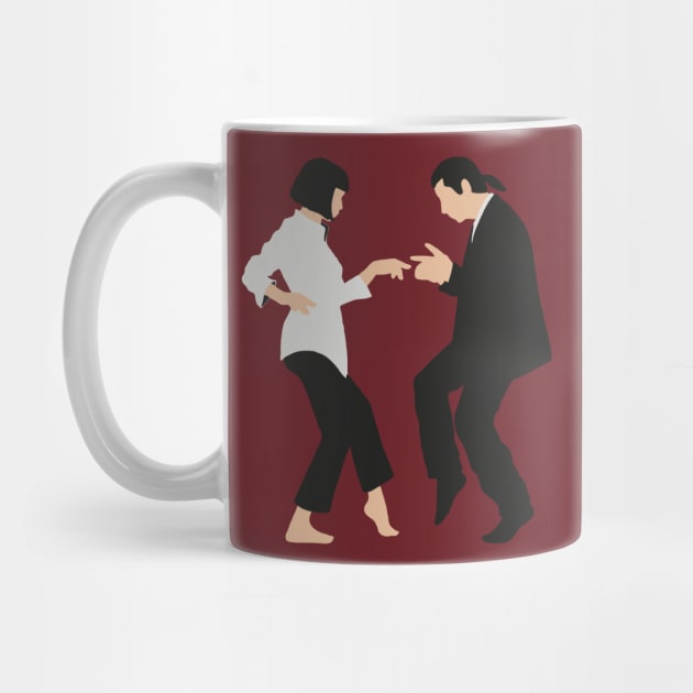 Pulp Fiction Dance Scene - funny gift idea for movie lovers, Quentin Tarantino movie fans, Samuel L. Jackson, John Travolta, Uma Thurman, Bruce Willis, gifts, retro, vintage, classic movies, meme, by Fanboy04